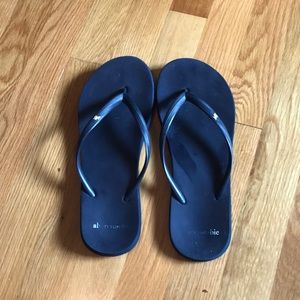 Navy blue flip flops